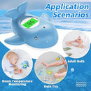 Baby Bath Thermometer, Infant Digital Water Thermometer Safety with 3 Color Backlit and Temperature Warning, Room Thermometers Floating Toy for Infant, Toddler, Bathtub, Swimming Pool (Light Blue) by TinyTreasures Baby Boutique