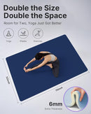 YOTTOY Large Yoga Mat (75 * 52 * 1/2inch),Extra Wide TPE Exercise Mat,Non-Slip Workout Mat for Pilates, Fitness, Barefoot, Home Gym Studio with Strap and Towel by TinyTreasures Baby Boutique