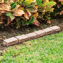 Beuta Landscape Edging | Garden Edging Border | Faux Stone Bricks for Lawn edging, Flower beds, Pathways & Yard Edging– 10 Packs | Each Section Has 6 Bricks 48"L x 4"W x 2.25"H | 30 Spikes|Cobblestone by GreenHaven Gardens