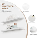 Heimlove Floating Shelves for Wall 48 Inches Long,9.3" Deep White Floating Shelf Set of 2,Wall Mounted Shelves for Bathroom Bedroom Living Room Kitchen Office,Shelf for Books Storage Room Decor by CozyNest Decor