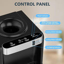 COWSAR 3-in-1 Water Cooler with Ice Maker, Hot & Cold Top Loading, Water Dispenser for 5 Gallon Bottle, 33LBS/24H Ice Maker with Child Safety Lock, Black by CozyNest Decor