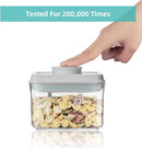Ankou Food Airtight Containers (1500ml) 1.5 Qt Pop Up Food Formula Container With Lids, Bpa-Free One Button Open Stackable Container for Coffee Tea Brown Sugar Cereals - 8 Labels - Clear by TinyTreasures Baby Boutique