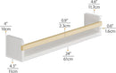 Wallniture Florida 24 inch Wall Bookshelf for Kids Room, Floating Shelves Nursery Decor, Wood White Wall Shelf Set of 2, Kitchen, Bathroom Decor (24'') by TinyTreasures Baby Boutique