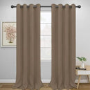 Easy-Going Blackout Curtains for Bedroom, Solid Thermal Insulated Grommet and Noise Reduction Window Drapes, Room Darkening Curtains for Living Room, 2 Panels (52x96 in,Camel) by CozyNest Decor