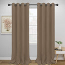 Easy-Going Blackout Curtains for Bedroom, Solid Thermal Insulated Grommet and Noise Reduction Window Drapes, Room Darkening Curtains for Living Room, 2 Panels (52x108 in,Camel) by CozyNest Decor