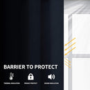 Easy-Going Blackout Curtains for Bedroom, Solid Thermal Insulated Grommet and Noise Reduction Window Drapes, Room Darkening Curtains for Living Room, 2 Panels (52x84 in,Navy)