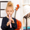Soprano Recorder Instrument for Kids Beginners Student German Fingering C Key Recorder Instrument 3 Piece with Cleaning Rod and Bag Fingering Chart（Pink） by TinyTreasures Baby Boutique