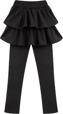 Girls School Uniform Pants Leggings with Skirts Stretch Warm Jegging 4-12 Years by TinyTreasures Baby Boutique