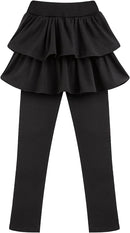 Girls School Uniform Pants Leggings with Skirts Stretch Warm Jegging 4-12 Years by TinyTreasures Baby Boutique