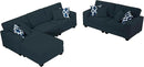 L Lengend Vansen Modular Sectional Sofa U Shaped Couch with Ottoman Modern Reversible Corner Sectional Couch for Living Room (Charcoal, 2+3 with Ottoman) by CozyNest Decor