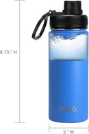 DRINCO Stainless Steel Water Bottle Spout Lid Vacuum Insulated Double Wall Water Bottle Wide Mouth (40oz 32oz 22oz 18oz 14oz) Leak Proof Keeps Cold or Hot (18 oz, 18oz Royal Blue) by CozyNest Decor
