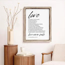 Love Wood Signs, Christian Wooden Wall Sign, Master Bedroom Signs, Inspirational Christian Gift, Home Decor, Framed Wall Plaque Sign 15 * 11.5 inches, Love is the Patient by CozyNest Decor