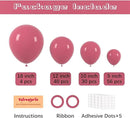 130pcs Retro Hot Pink Balloons Different Sizes 18" 12" 10" 5" Blush Hot Pink Latex Balloon Garland Arch Kit for Birthday Baby Shower Valentine's Day Wedding Gender Reveal Party Decorations by CozyNest Decor