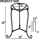16" Tall Gazing Ball Stand for 10-12 inch Balls, Black Metal Gazing Globe Display Holder Stands for Outdoor Garden Clearance, 9" L x 9" W x 16" H by GreenHaven Gardens