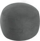 MeMoreCool Round Stuffed Pouf Ottoman Foot Rest, Floor Pouf Foot Stool with Soft Foam Chunk Filling, Small Round Ottoman Footstool Circle Footrest for Living Room, Dark Grey by CozyNest Decor