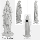 Virgin Mary Statue 31.49 Inch Religious Garden Statue Solar Mary Statue Outdoor Yard Patio Deck Home Entryway Hallway Sculpture