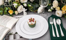 FLOWERCAT 60PCS White Plastic Plates - Heavy Duty White Disposable Plates for Birthday Party/Wedding -serve for 30 guests Include 30PCS 10.25" Dinner Plates & 30PCS 7.5" Dessert Plates for Party by CozyNest Decor