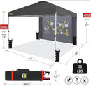 CROWN SHADES 10x10 Pop Up Canopy Tent with Game Netting - Beach Tent with One Push Setup - Outdoor Sun Shade for Events, Parties, Camping with STO-N-Go Cover Bag, Silver Coated Top, Grid Grey by GreenHaven Gardens