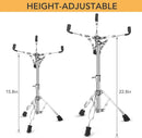 Snare Drum Stand Snare Stand with Drumstick Holder and a Pair of 5A Drum Sticks Fit for 8 to 15 Inch Snare Drum and Practice Pad, Adjustable Height 15.8 to 22.8 Inches for Drum Beginners by TinyTreasures Baby Boutique