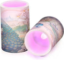 Flickering Flameless Candles, Peacock Garden LED Candles with Remote Timer, Set of 2 Battery Operated Candle for Valentine Wedding Birthday by GreenHaven Gardens