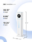 Dreo 11L Smart Humidifier Large Room 700 ft², 100H Cool Mist Air Humidifiers for Bedroom, Top-Fill Self-Cleaning Tank, 26dB, Auto Mode, Aroma Box, RGB Light, Remote & APP Control, Baby, Plant, Blue by TinyTreasures Baby Boutique