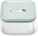 Caraway 1qt Glass Airtight Food Storage Container with Lid – Non-Toxic, BPA-Free Kitchen Storage Container – Stackable, Space-Saving Airtight Container for Dry Goods and More - Mist by CozyNest Decor