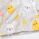 TUIJI Toddler Boys Girls Cartoon Print Zip Jacket Hooded Trench Lightweight Kids Coats Windbreaker Outdoor Cute Dust Coats by TinyTreasures Baby Boutique