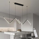 JAYMP Geometric Shaped Modern Chandelier LED Dimmable Pendant Lighting for Dining Room Kitchen Island Cafe Bar Hanging Lamp (Black, 49.2 Inch) by CozyNest Decor