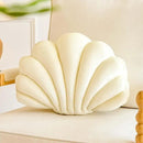 Cream Seashell Throw Pillows, Shell Shaped Throw Pillows, 13 Inch Soft Velvet Home Decorative Pillow Plush Cushion for Bed Couch Living Sofa Room Decor Accent Throw Pillow by CozyNest Decor