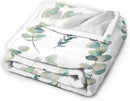 HGOD DESIGNS Watercolor Eucalyptus Flannel Fleece Bed Blanket Throw Blanket Lightweight Cozy Plush Blanket for Bedroom Living Rooms Sofa Couch 50"x60" by CozyNest Decor