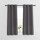NICETOWN Bedroom Blackout Curtains 54 inch Long - Window Treatment Thermal Insulated Solid Grommet Room Darkening Drapes for Flat/Apartment (Set of 2, W37 x L54, Grey) by TinyTreasures Baby Boutique