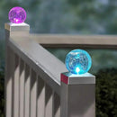 4x4 Solar Post Cap Lights Deck Fence Outdoor Railing Lights Decorative Solar Powered Gazing Ball Caps LED Lamp for Garden, Patio, Pathway by GreenHaven Gardens