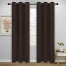 Easy-Going Blackout Curtains for Bedroom, Solid Thermal Insulated Grommet and Noise Reduction Window Drapes, Room Darkening Curtains for Living Room, 2 Panels(46x84 in, Dark Brown) by CozyNest Decor