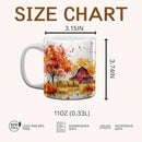 Fall Farm Coffee Mug - Farm Lover Mugs Gifts for Women Men - Autumn Decor Gifts For Home Farmhouse Thanksgiving - 11oz Printed Ceramic Mug (White) by CozyNest Decor