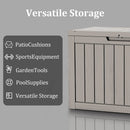 45 Gallon Waterproof Deck Box, Lockable Resin Storage Box for Patio Furniture Cushions Garden Tools and Outdoor Delivery Storage, Coffee by GreenHaven Gardens