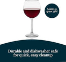 Libbey Vina Red Balloon Wine Glasses, 18.25 Oz Elegant Large Red Wine Glasses Set of 6, Long Stem Glass Wine Glasses for Weddings, Birthdays, and More by CozyNest Decor