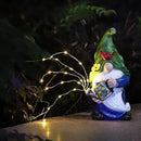 Garden Gnomes Outdoor with LED Solar Light - 11’’Spring Gnomes Decorations for Home/Yard/Patio with Lantern - Solar Garden Statues (Teapot gnome) by CozyNest Decor
