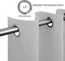 Easy-Going Blackout Curtains for Bedroom, Solid Thermal Insulated Grommet and Noise Reduction Window Drapes, Room Darkening Curtains for Living Room, 2 Panels(52x46 in, Greyish White) by CozyNest Decor
