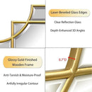 Wall Mirror Full Length, 47" x 24" Gold Framed Full Body Mirror, Scalloped Beveled Polished Decorative Mirrors, Large Rectangle Irregular Wall Mirror for Bathroom/Bedroom/Living Room/Entryway by CozyNest Decor