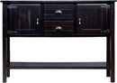 Solid Wood Farmhouse Console Table,Sofa Table with Storage Drawers and Shelves,Entryway Table for Entry Hallway Foyer Sofa Side Table,Fully Assembled(48" Espresso) by CozyNest Decor
