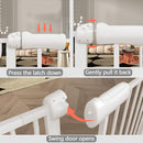 Fairy Baby Extra Wide Baby Gates 71.7-76.3 Inch, Auto Close Child Safety Gates for Stairs Banister Doorways Hallway,Indoor Safety Child Gates for Kids or Pets by TinyTreasures Baby Boutique