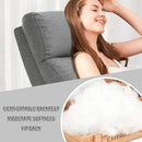 BestMassage | Recliner Chair | with 2 Point Massage Function | Textile Grey | with Lumbar Support, Adjustable Push Back, Footrest & Padded Seat | Easy Assembly | for Living Room, Home Theatre by CozyNest Decor