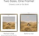 Homeforia 10x10 Picture Frame Bronze, High End Metal 10 by 10 Square Brass Frames with Mat 8 x 8 Photo, 10x10 Poster Frame Matted to 8x8 Art, Wall or Tabletop Frame, Tempered Glass, Wall Kit, Set of 1 by CozyNest Decor