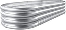 Land Guard Galvanized Planter Raised Beds, 6×3×1ft Galvanized Water Trough, Keyhole Raised Garden Bed Metal Galvanized……… by GreenHaven Gardens