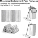 10Pcs Joymoop Mop Replacement Pads, 13 * 4.9'' Universal Mop Pads Mop Head Refills Washable Wet Mop, Compatible with Most 11-13” Size Mops by CozyNest Decor