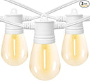 SUNTHIN White String Lights, 144FT(3 Pack 48ft) White Outdoor Lights with Shatterproof LED Bulbs for Patio, Garden, Backyard, Porch, Cafe, Deck, Wedding, Party by GreenHaven Gardens