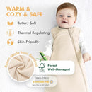 HAPIU Unisex Rayon Made from Bamboo Baby Sleep Sack TOG 1.0, 2-Way Zipper YKK, Wearable Blanket Baby by TinyTreasures Baby Boutique