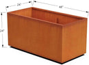 Corten Steel Planter Rectangle Outdoor Metal Garden Box Heavy Duty | Made in USA | Fully Assembled by GreenHaven Gardens