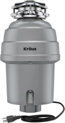KRAUS WasteGuard High-Speed 1 HP Continuous Feed Ultra-Quiet Motor Garbage Disposal with Power Cord and Flange Included and Universal Mount, KWD200-100MGR by CozyNest Decor