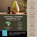 Gya Labs Copaiba Essential Oil for Diffusers - 0.34 Fl Oz - 100% Pure Natural Copaiba Oil for Skin, Self-Care Rituals, Body Comfort Fragrances & Candle Making Scent by CozyNest Decor